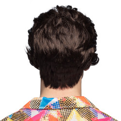 Hnedá pánska parochňa Vance s fúzmi